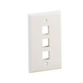 Panduit® NK3FNIW Netkey Single Gang Flush Mount Vertical Faceplate